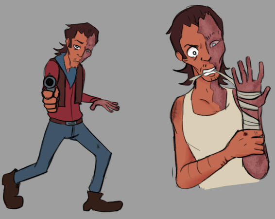 Posing for character design class